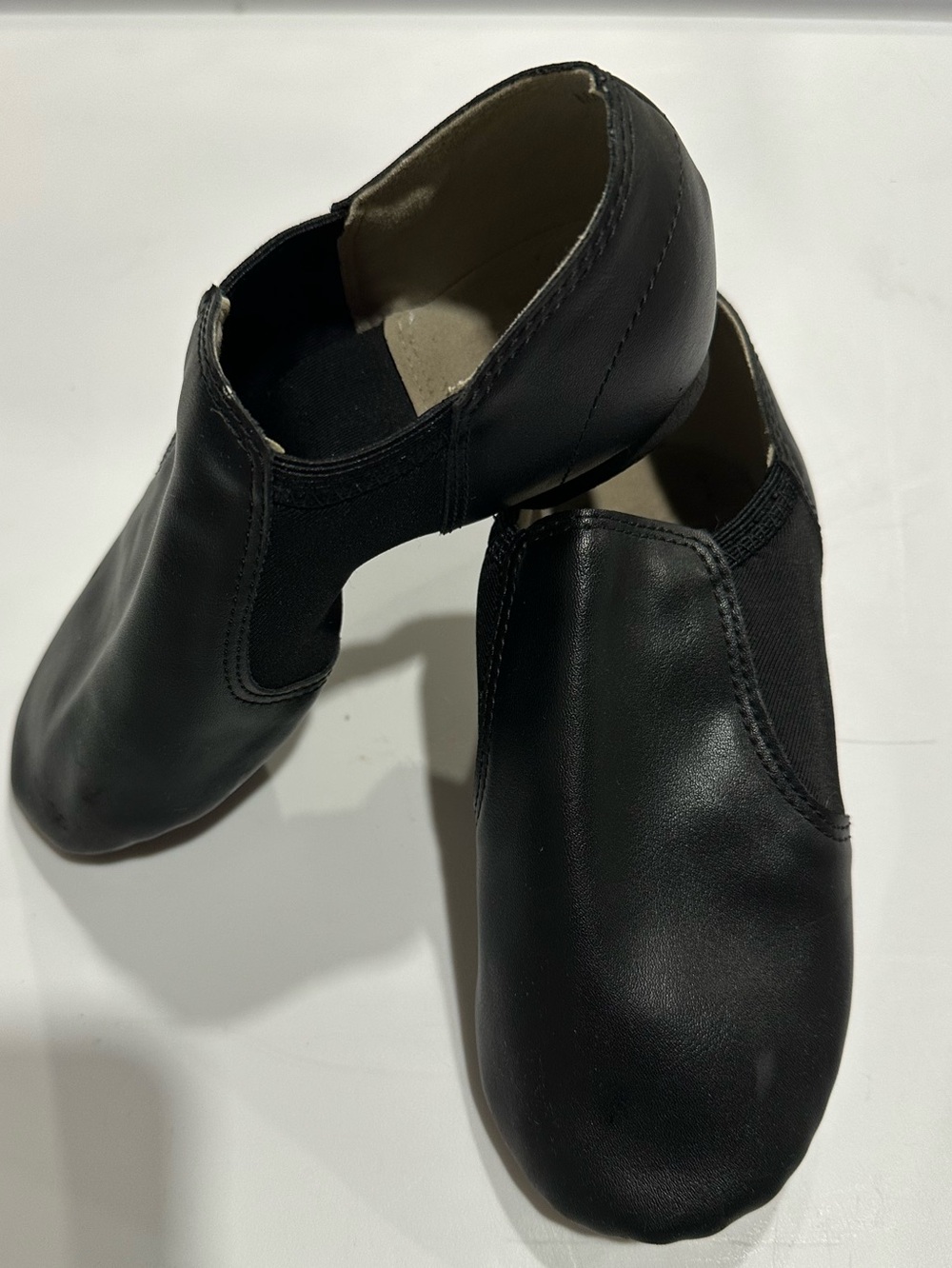 Kids black jazz split sole dance shoes